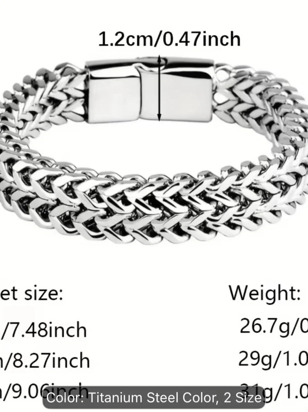 Silver  style Double-Woven Link Bracelet